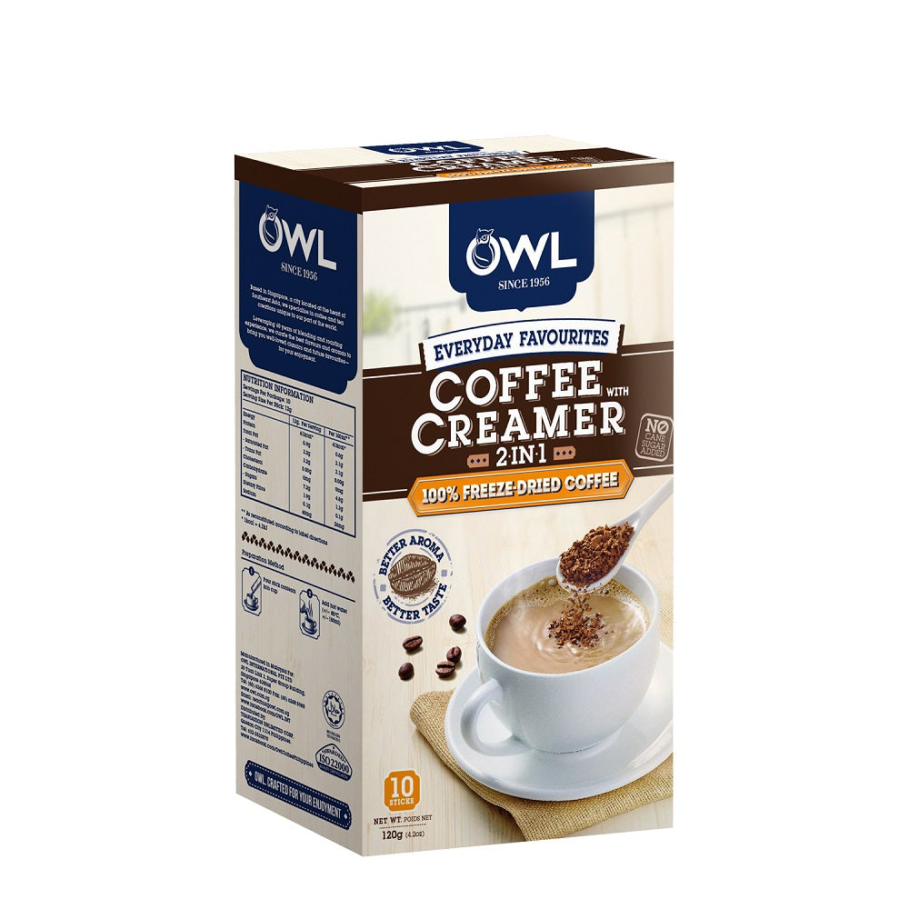 OWL Coffee Creamer Freeze Dried Coffee (8 Sachet x 12g) 2 in 1 - OWFC2120B