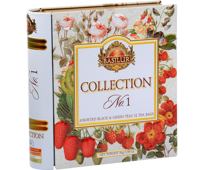 Tea Book Collection No. 1 "Assorted Black & Green Teas" (32 Tea Bags) - 70333