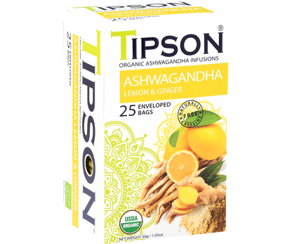 Organic Ashwagandha Infusions "Lemon and Ginger" (1.2g x 25En)-80291
