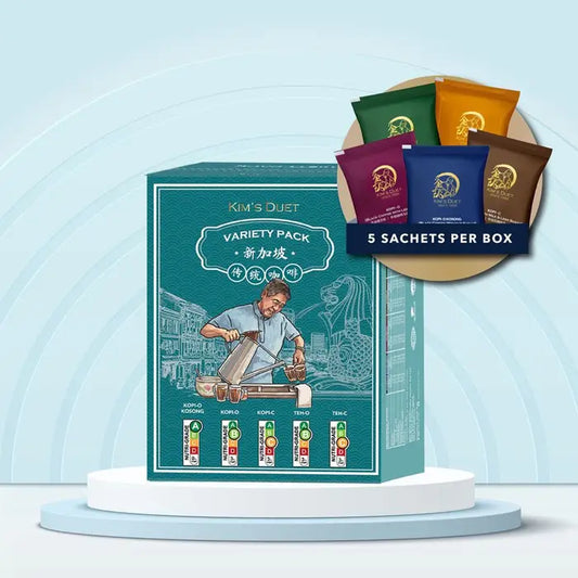 Variety Pack (Kopi-O-Kosong/ Kopi-O/Kopi-C/Teh-O/Teh-C) 10g x 5 sachets